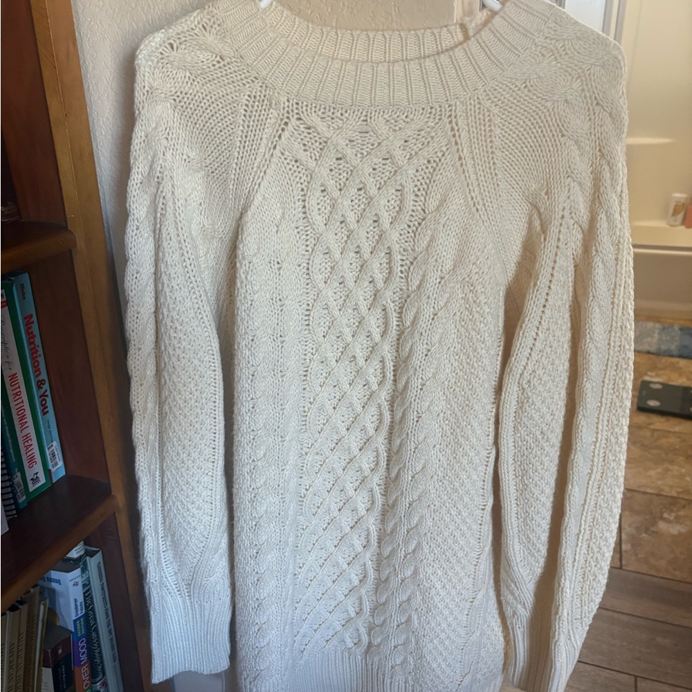 Cable Knit Cream Sweater